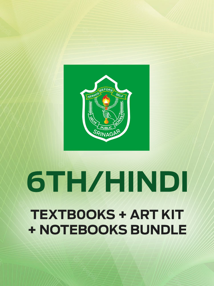 6th/Hindi Bundle Textbooks + Notebooks + Cover DPS Srinagar F